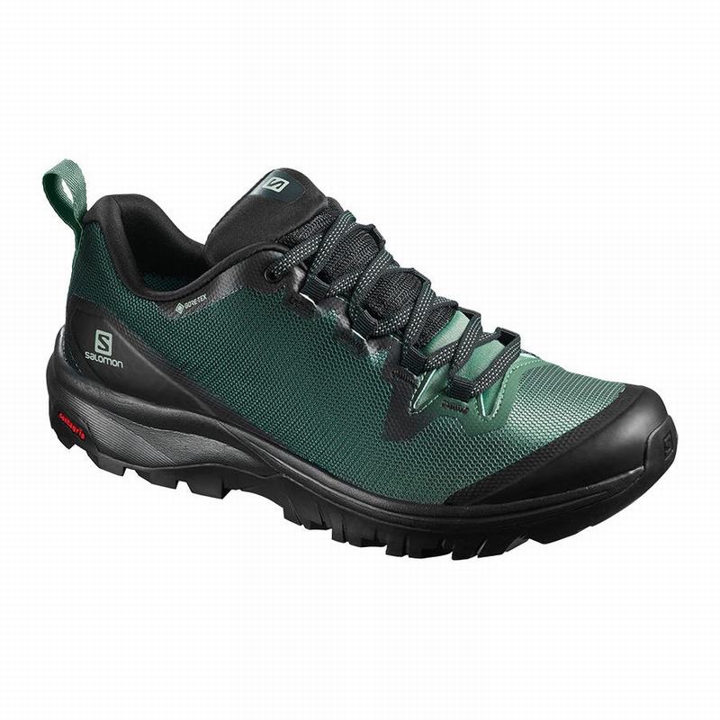 Salomon VAYA GORE-TEX Zapatillas Trekking Mujer - Negras / Verde - Colombia (20584-EZPB)